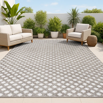 Rabat High-low Pile Mini-diamond Trellis Area Rug
